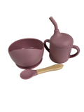 Set de Tazón ,Cup y Cuchara de Silicona Personalizado