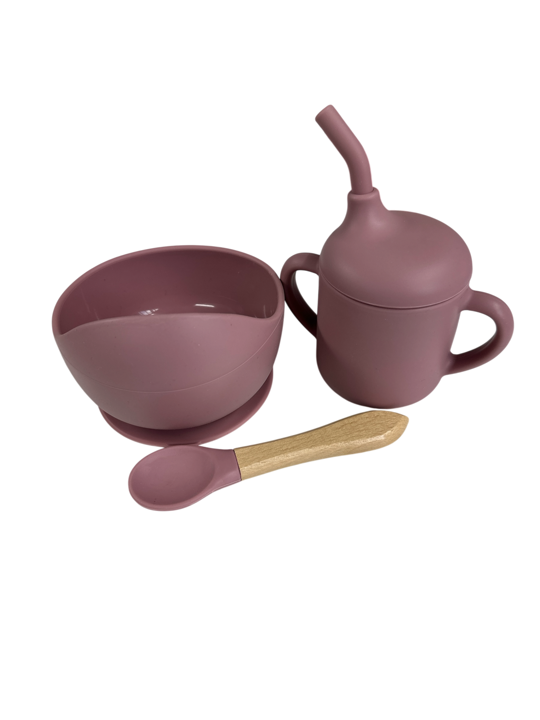 Set de Tazón ,Cup y Cuchara de Silicona Personalizado