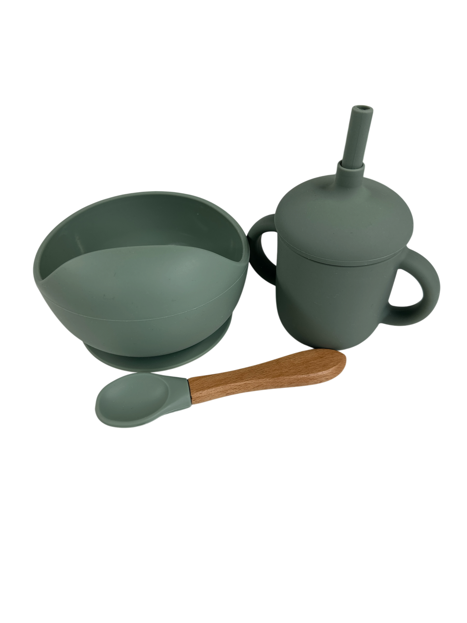Set de Tazón ,Cup y Cuchara de Silicona Personalizado