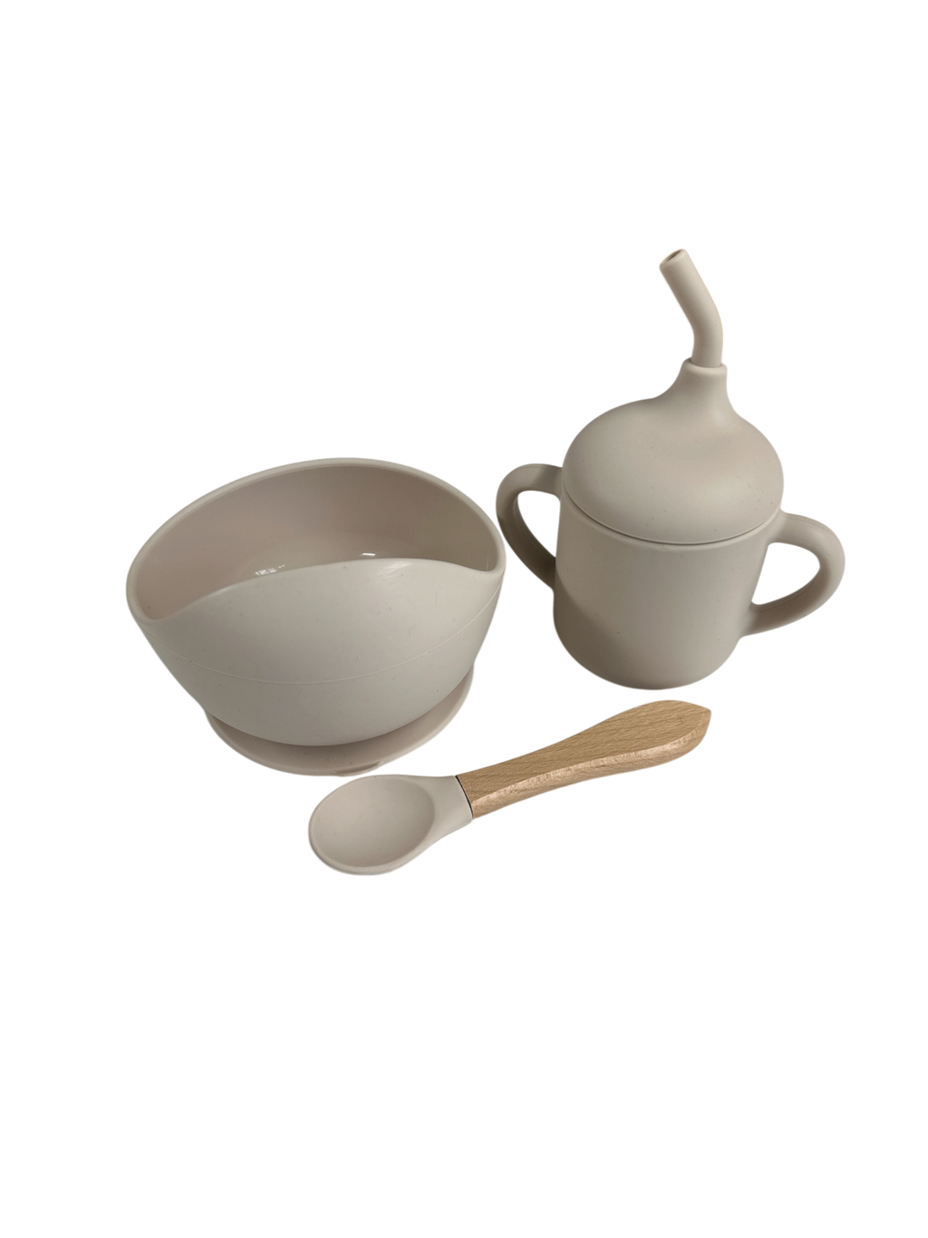 Set de Tazón ,Cup y Cuchara de Silicona Personalizado