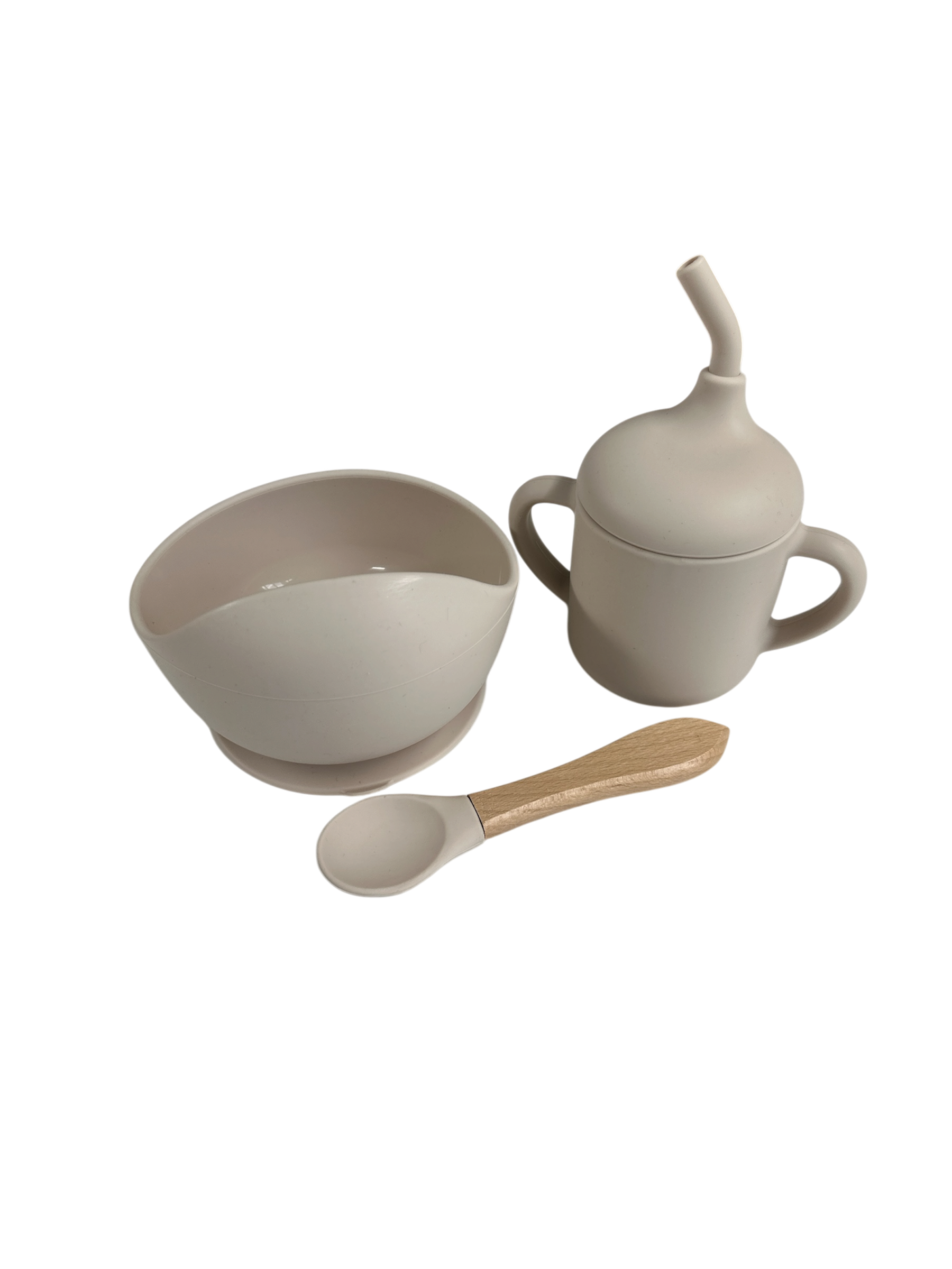 Set de Tazón ,Cup y Cuchara de Silicona Personalizado