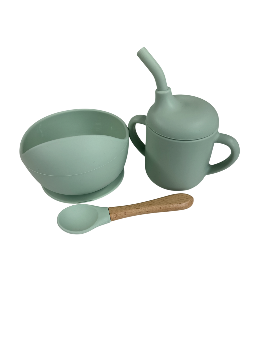 Set de Tazón ,Cup y Cuchara de Silicona Personalizado