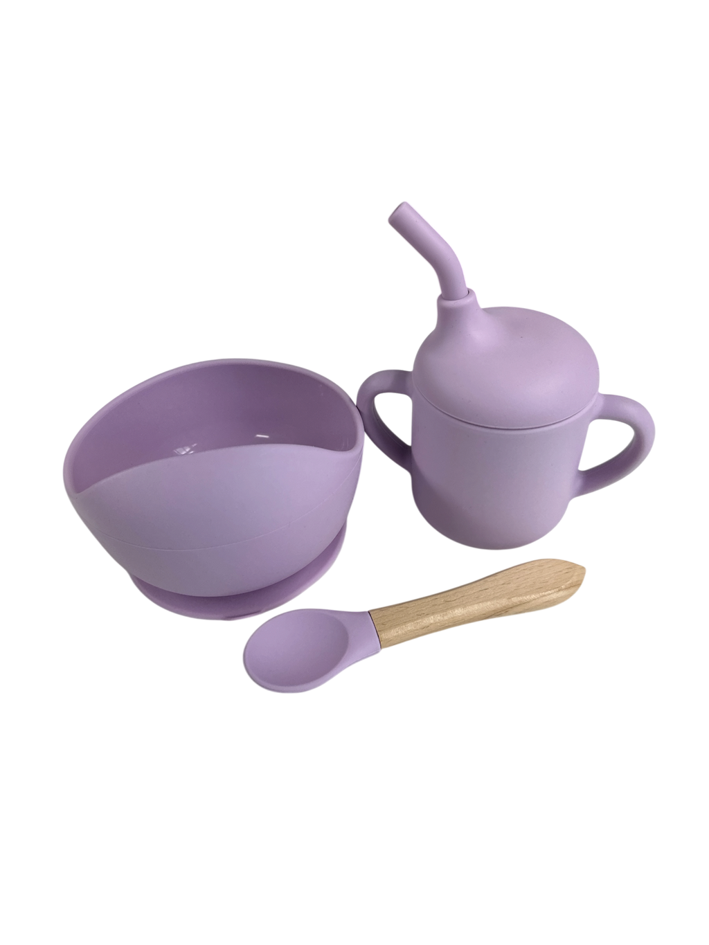 Set de Tazón ,Cup y Cuchara de Silicona Personalizado