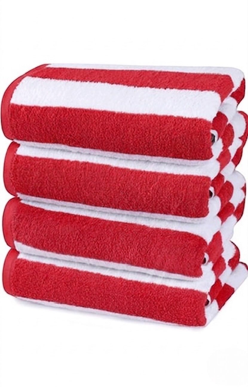 Toalla de Playa Personalizada Premium (30" x 60") - Diseño Cabana Stripe
