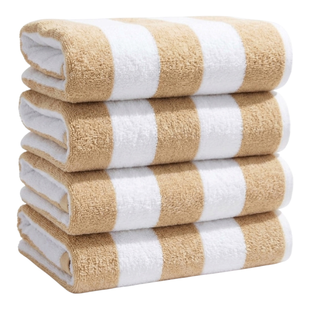Toalla de Playa Personalizada Premium (30" x 60") - Diseño Cabana Stripe