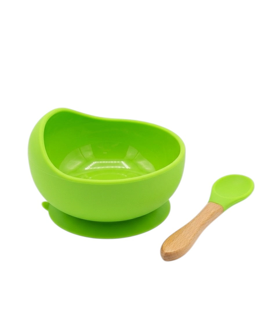 Set de Tazón y Cuchara de Silicona